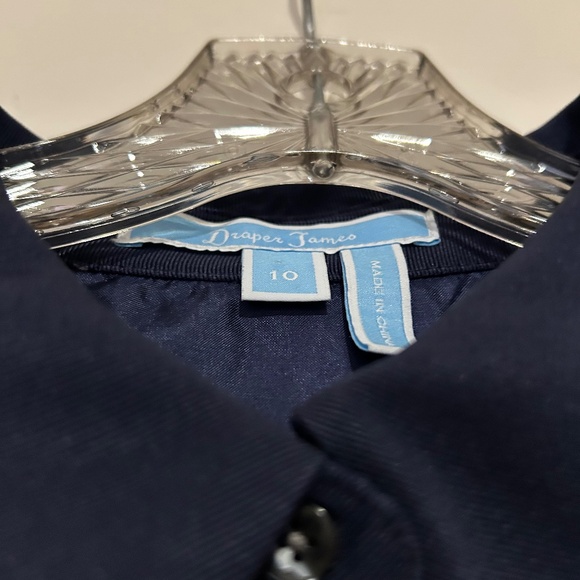 Draper James Navy/Fuchsia Short Sleeve Midi Dress Lace Overlay Size 10 Preppy! - Picture 4 of 8